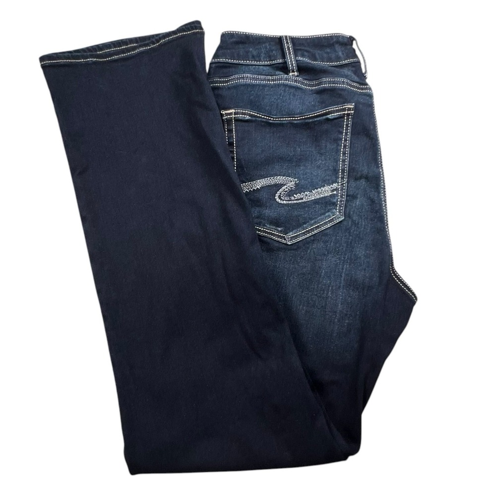 Silver Jeans Co Womens 32 Avery Slim Boot Dark Wash High Rise Stretch Denim Jean
